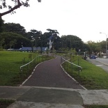 Here is the small ramp by cresecnt girls leading to the entrance of this length of the park connector.