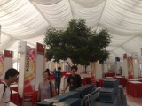 Inside the tent, time to fill da spaces!