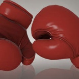 The heavy killing gloves of boxing