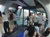 And everyone's all comfy for the ride, we get air conditioning and 2 entertainment screens!