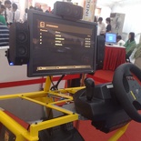 The front simulator controls with the pneumatic adjustable steering column as shown.