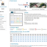 Booking calendar interface