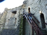 Many of the narrow stairs leading you further up the keep