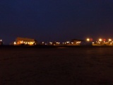View of the island from the beach near the night