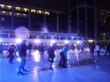 The ice rink just outside the natural history museum