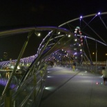 The helix bridge all lit up