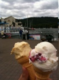 Ice cream is standard issue for all our boat trips
