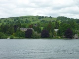 Neat masonry homes by the lake