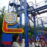 The Sonic Spinball whizzer in Adventure Land, sponsored by SEGA