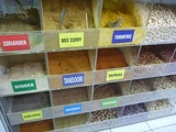 Powdered spices, sold in100 grams