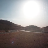 Here, the desert sand rule the roads...