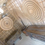 Inside the traditional straw houses