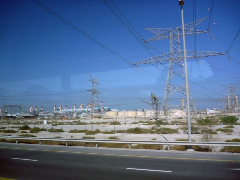 Power stations by the freeway