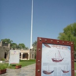 Traditional Arabian boats on display