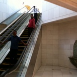Being the 20th century, is accessible by escalators. :P