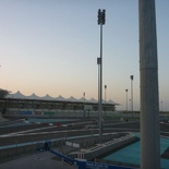 Turn 9 and 10 in the distance with the background grandstand