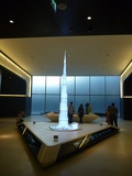 You will be greeted by a glowing Burj Khalifa model at the entrance