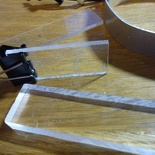 Cutting the acrylic to size