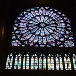 Close up of the stained glass