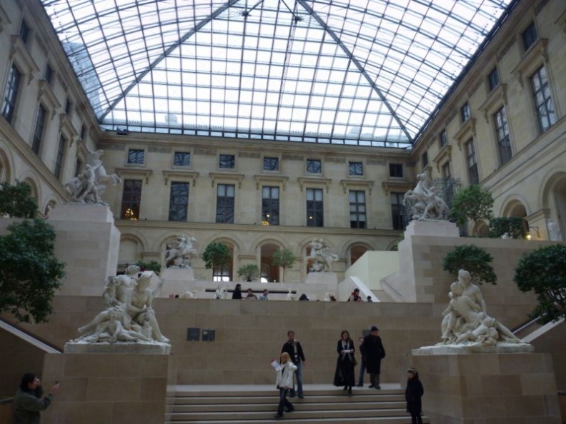 The sculpture atrium from the basement