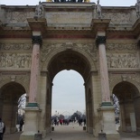 Arc de Triomphe west of the Louvre
