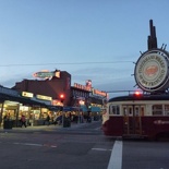 Fisherman's wharf accessible by both trolley and cable car