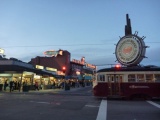 Fisherman's wharf accessible by both trolley and cable car
