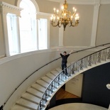 The museum's grand staircase