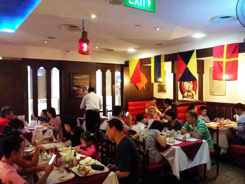 The interior of the Ship restaurant