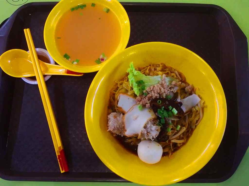 Telok Blangah Squid Ball noodle Bak chor mee ($3)