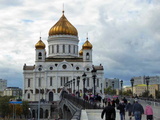 Moscow City, River and Christ the Saviour Cathedral