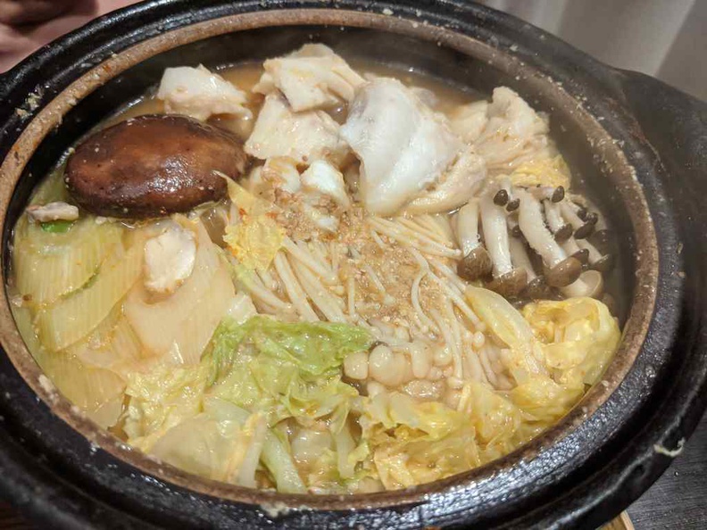 Tori Miso Chicken and Vegetable Nabe pot