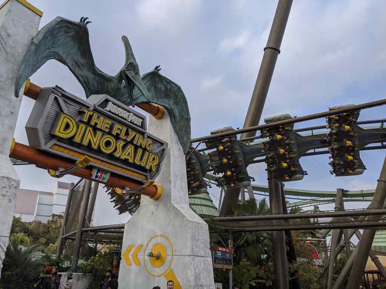 The Flying dinosaur roller coaster is possibly one of the best rides in the park