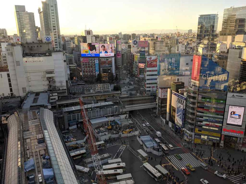 Sunset views from Shibuya Tokyo hikarie mall viewing deck