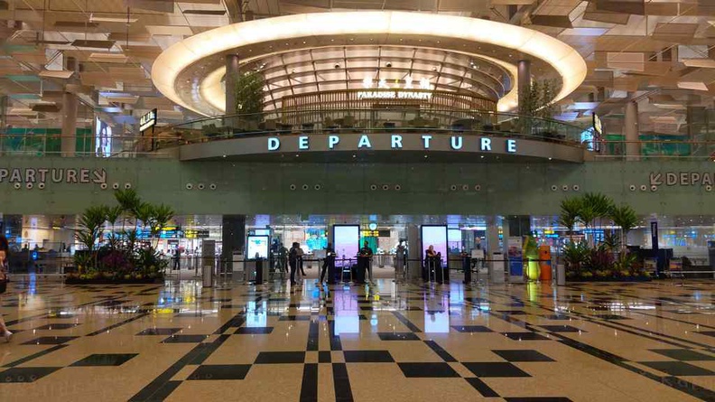 Terminal 3 departure "flying saucer", devoid of any travelers