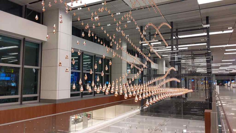 Kinetic rain is still running, much to a missing audience