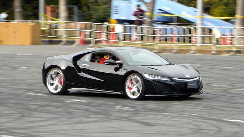 Honda's new hot car, the NSX making its demo rounds in the drift segment