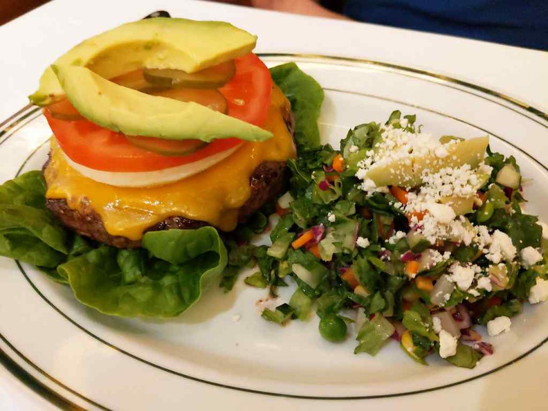 The Naked Burger ($20), as the name suggests, comes without burger buns, but with an awesome salad side