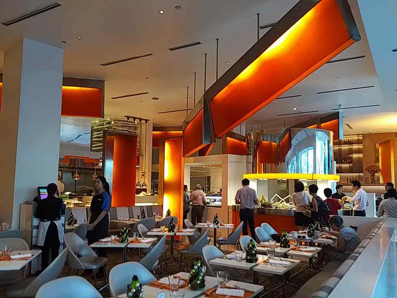 The line restaurant interior, as designed by Adam D Tihany