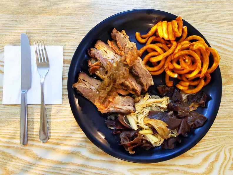 Meat and Greet beef brisket $24Meat and Greet at City sprouts sprout hub serves a mix of European grill and pasta dishes. Beef brisket $24