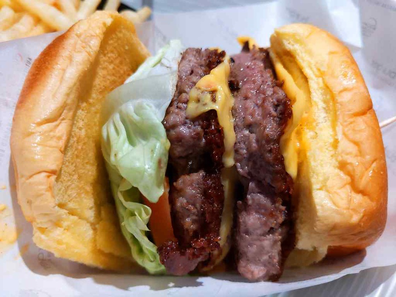 Omakase Burger with additional Impossible meatless patty added ($26.85).