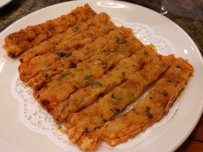 If fried foods are your fancy, Din Tai Fung fried fritters, a Crispy Golden Prawn Pancake is one to go for