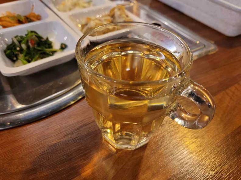 Free flow of wheat tea comes with every meal