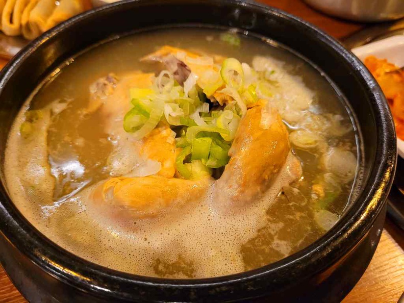 Wonderful Bap Seng Ginseng Chicken Soup Samgyetang ($19.80), it is a nice "cooling dish" to compliment your more heaty food items