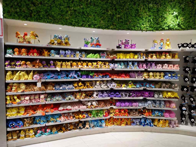 The Pokemon wall of stuffed toys, across the generations