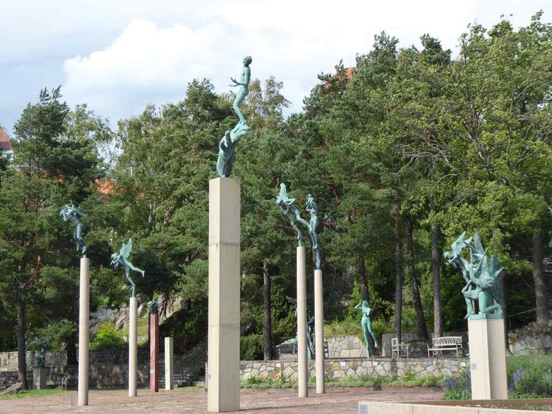 The iconic outdoor sculptures and trademark of Stockholm Millesgarden