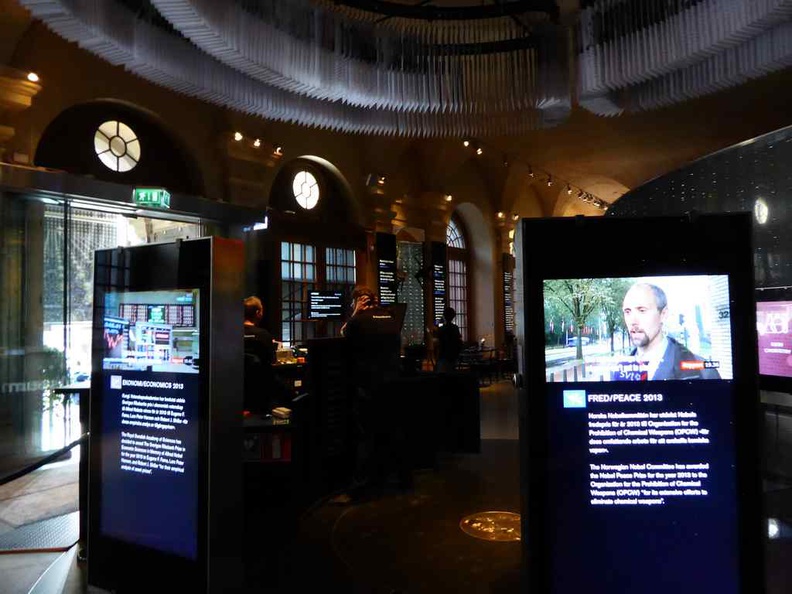 Various informatics displays in the museum grounds