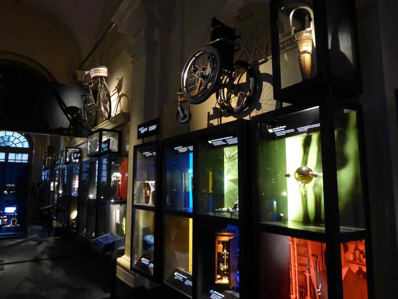 Stockholm Nobel Museum Cabinets physical displays of various Nobel achievements