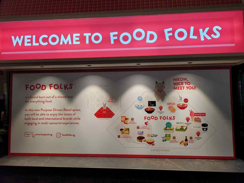 The floor plan of the Food Folks Lau Pa Sat establishment