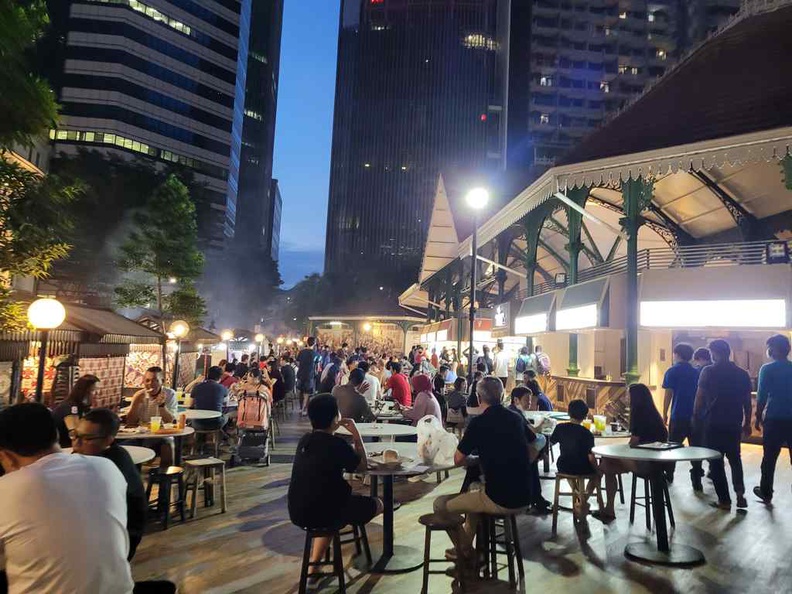 Outdoor satay club is business as usual